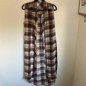 New without tags Long blouse button up